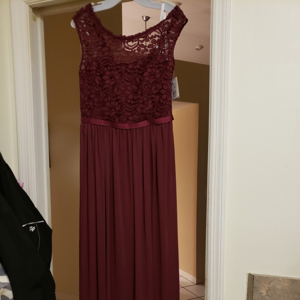Burgundy bridesmaids dress size 10